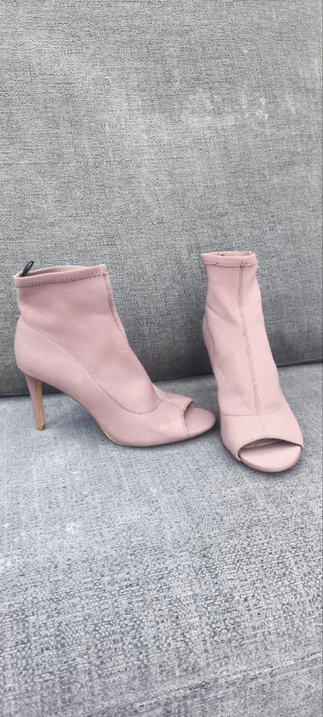 Peeptoe dames kuit laarsje hakken, maat 39, Verzenden, Zo goed als nieuw, Roze