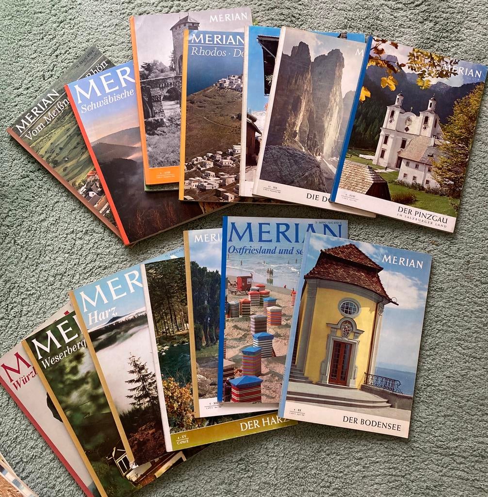 Merian, 28 stuks, Ophalen, Winkel, Super of Benzinepomp, Zegels, Bonnen of Punten