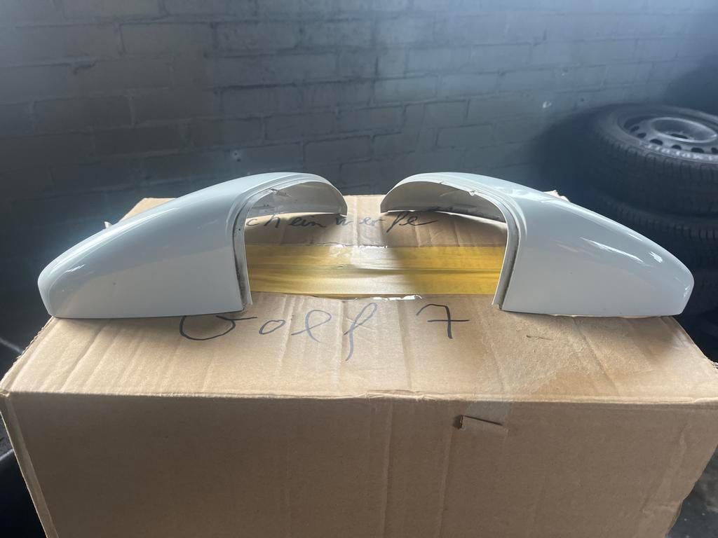 VW Golf 7 Buitenspiegel Kappen - Pure White, Auto-onderdelen, Ophalen of Verzenden, Gebruikt, Volkswagen