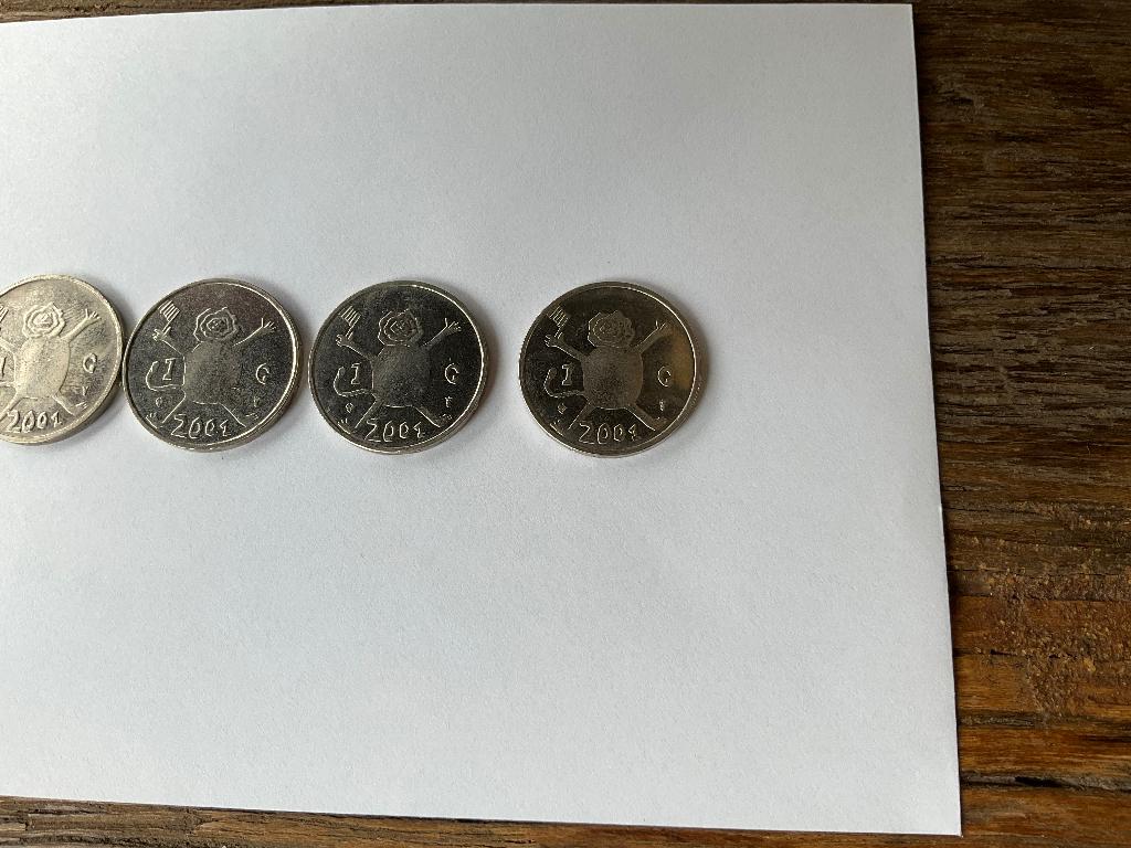 4 Loeki gulden 2001, Postzegels en Munten, Ophalen of Verzenden, Koningin Beatrix, 1 gulden, Losse munt