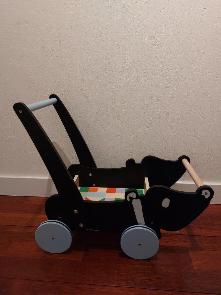 HEMA Takkie loopwagen met houten blokken, Kinderen en Baby's, Speelgoed | Houten speelgoed, Ophalen