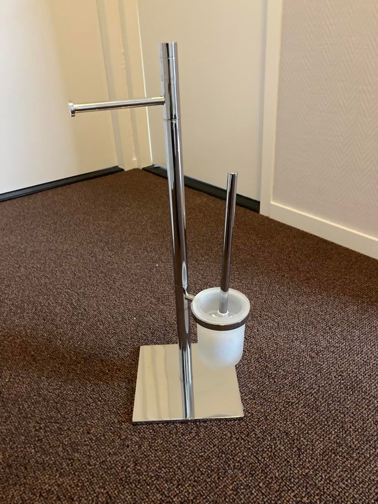 WC borstel en WC rolhoudebr, Ophalen, Zo goed als nieuw, Wit