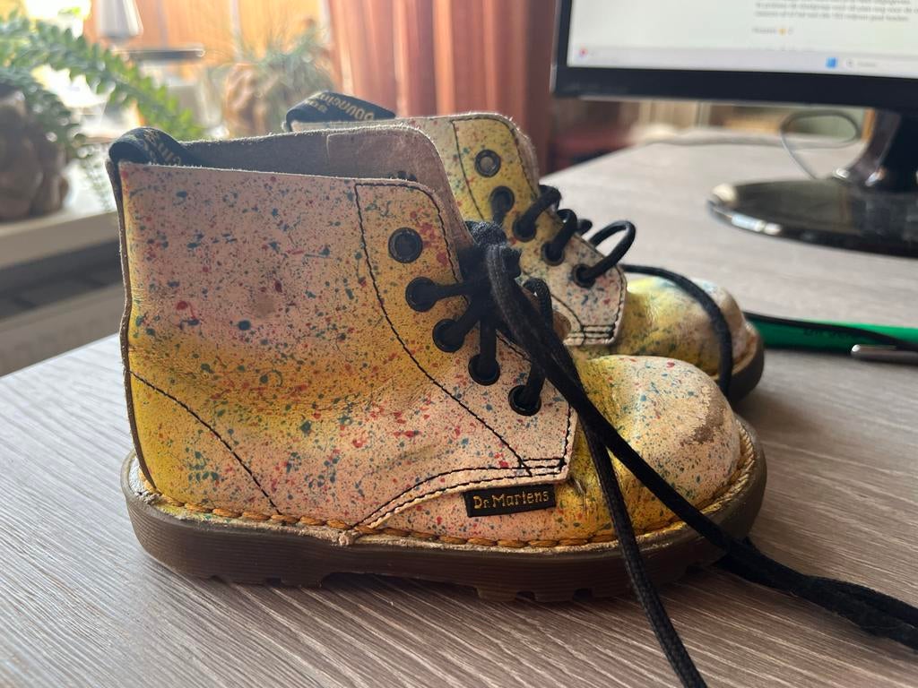 Vintage Dr. Martens Laarzen Maat 23 (Zool 19 cm), Gebruikt, Jongen of Meisje, Ophalen of Verzenden, Laarzen