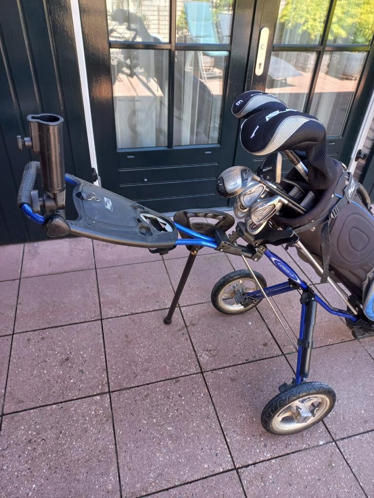 Golfset met golftas en golfkar, Sport en Fitness, Golf, Ophalen of Verzenden, Gebruikt, Set, Overige merken