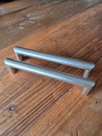 19x RVS Handgrepen 140mm, 128mm schroefafstand - Gebruikt, Ophalen of Verzenden, Gebruikt, Rvs, Overige typen