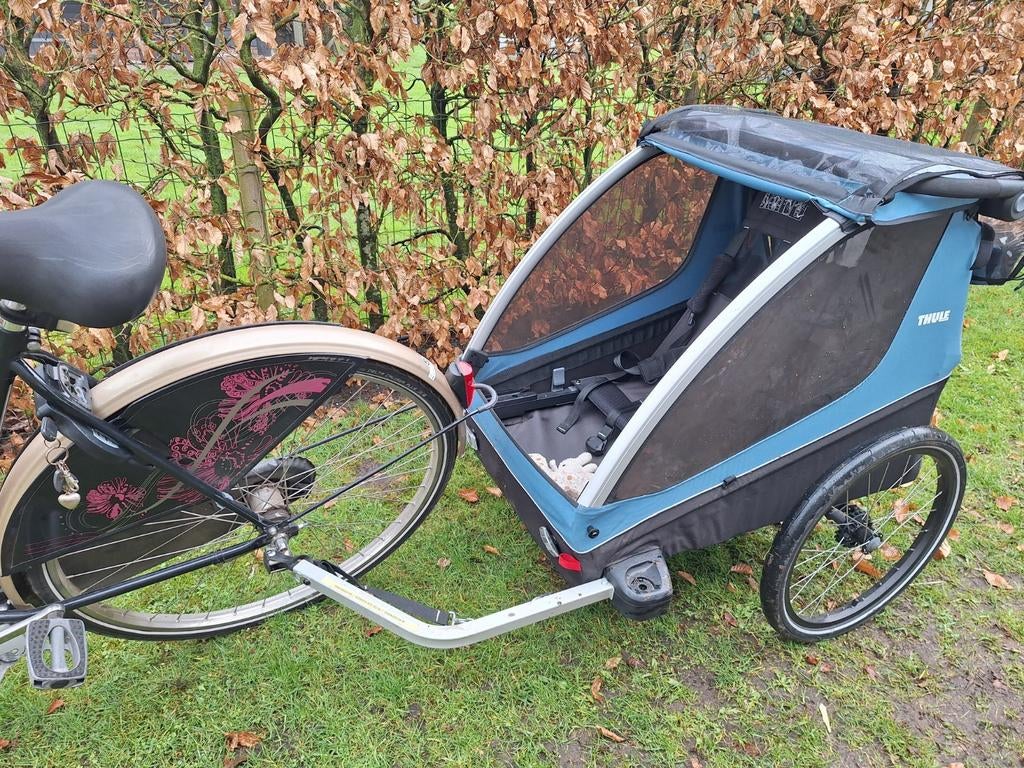 Thule Courier fietskar/wandelwagen (evt. met babysling), Opvouwbaar, Ophalen of Verzenden, Zo goed als nieuw, 40 tot 60 kg