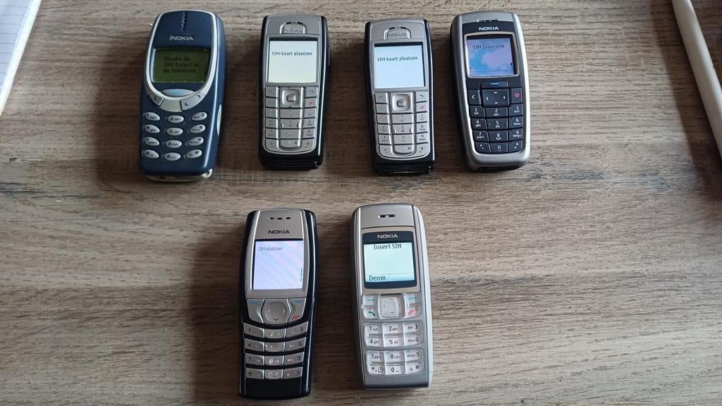 6 werkende oude nokia's zie omschrijving voor types, Gebruikt, Fysiek toetsenbord, Ophalen of Verzenden, Minder dan 3 megapixel
