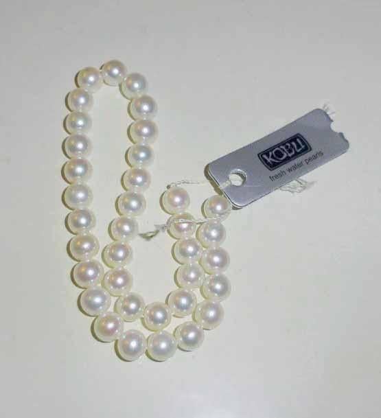 Parelstreng Kobu zoetwaterparels cremekleurig, Sieraden, Tassen en Uiterlijk, Edelstenen, Ophalen of Verzenden, Nieuw