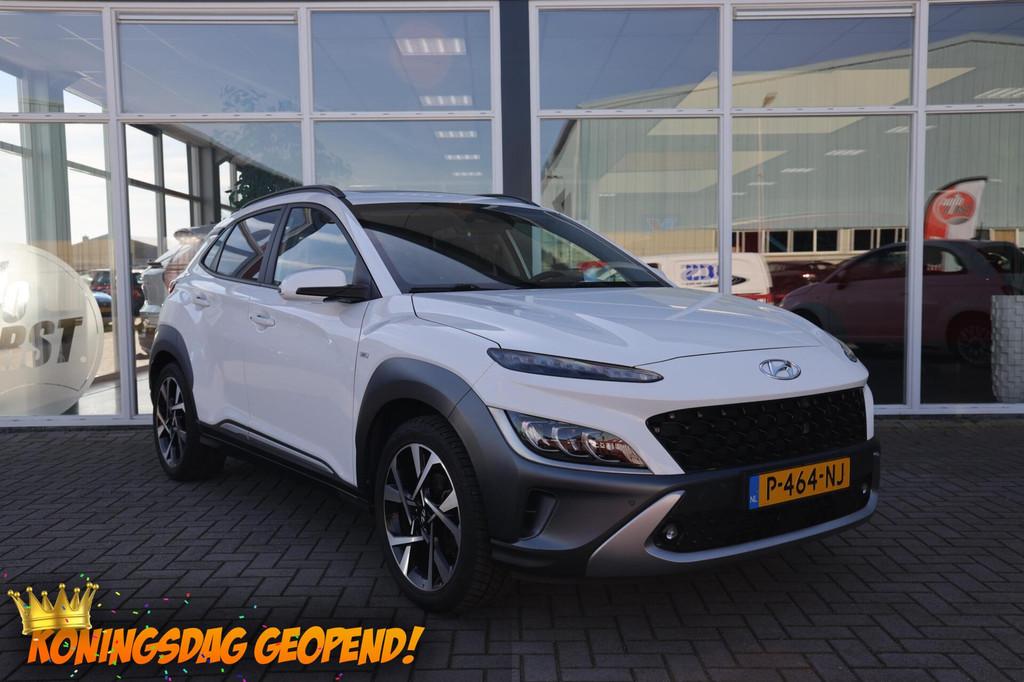 Hyundai Kona 1.0 T-GDI Premium Sky|Schuif/kanteldak|HUD|Stoe, Auto's, Hyundai, Voorwielaandrijving, Gebruikt, Euro 6, Wit