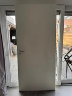 opdekdeur rechts wit wc/badkamer met beslag/ schade 93*211,5, Ophalen, Kunststof, Gebruikt, 80 tot 100 cm