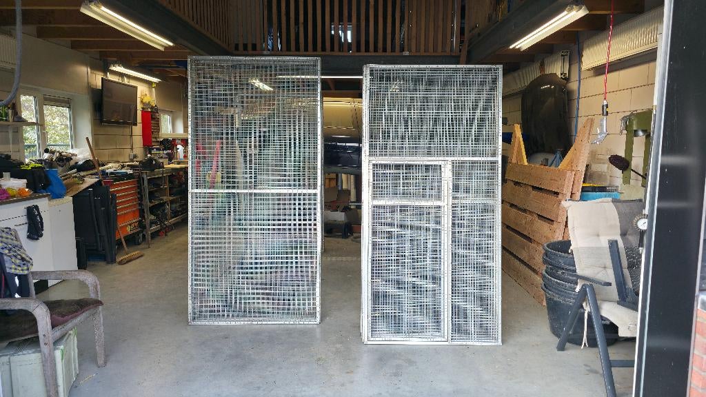 Tekoop vogel voliere aluminium frame gegalvaniseerd gaas., Dieren en Toebehoren, Vogels | Hokken en Kooien, Ophalen, Gebruikt