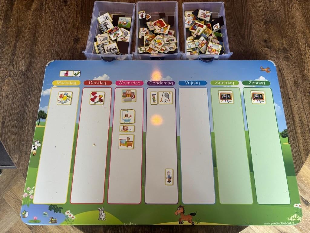 Planbord peuter met magneten (60x40), Kinderen en Baby's, Ophalen of Verzenden, Gebruikt, Ontdekken