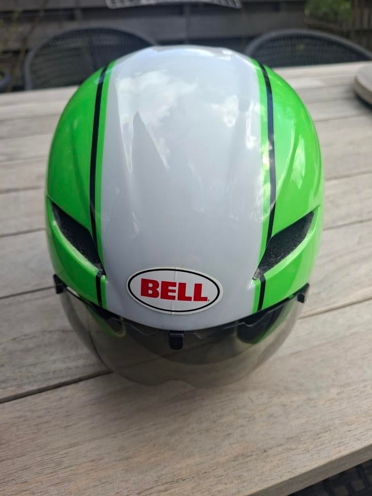 Bell tijdrit wielrenhelm org. L. P. Nordhaug mt. 51/55 cm, Ophalen of Verzenden