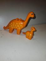 Lego Duplo Dino met baby dino - Oranje Brachiosaurus, Ophalen of Verzenden, Gebruikt, Losse stenen, Duplo