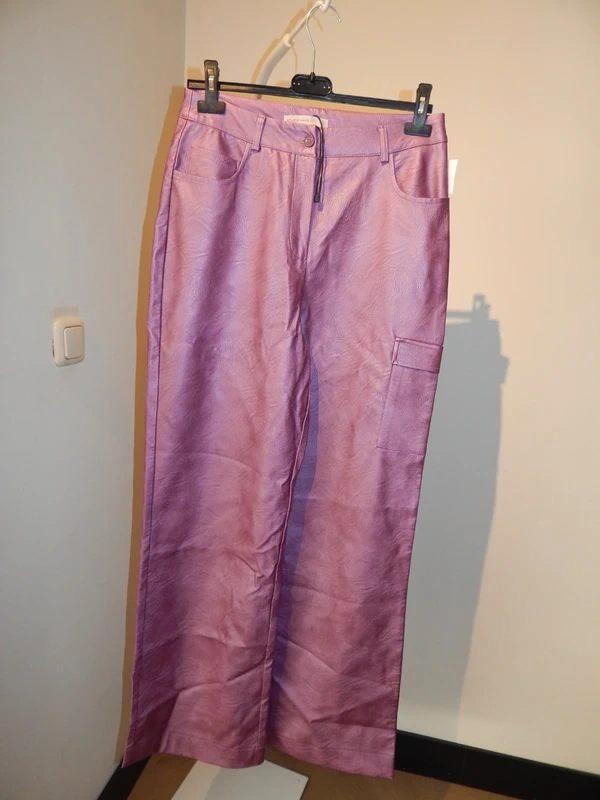 Studio Anneloes leder look broek paars wijde pijp Nieuw XS/S, Kleding | Dames, Broeken en Pantalons, Nieuw, Maat 34 (XS) of kleiner