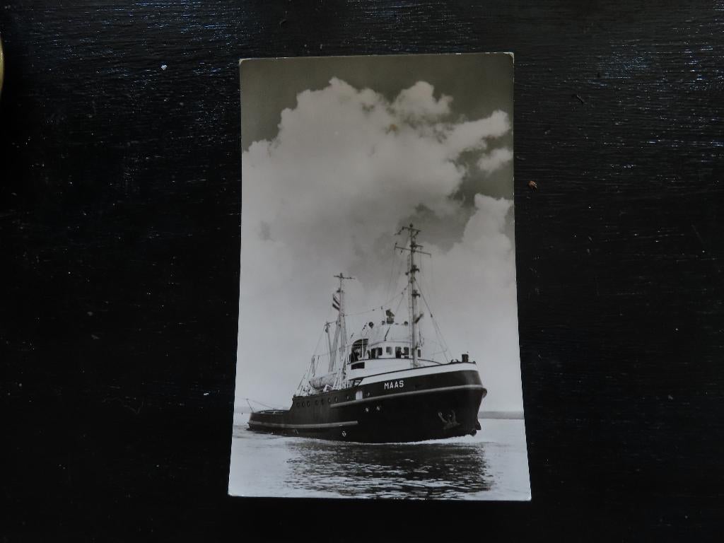 ansichtkaart sleepboot "Maas" Smit & co, Ophalen of Verzenden, Gebruikt, Motorboot, Kaart, Foto of Prent