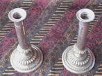 Mooi stel antieke kandelaars uit Engeland 21,2 cm. uit 1890., Ophalen of Verzenden, Koper of Brons