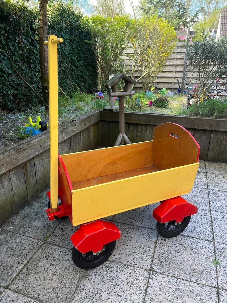 Stevige houten bolderkar met luchtbanden, Caravans en Kamperen, Bolderkarren, Ophalen, Gebruikt