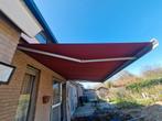 Rood zonnescherm elektrisch 4,7m breed, 2,8m uitval, Ophalen, Gebruikt, 450 cm of meer, Elektrisch