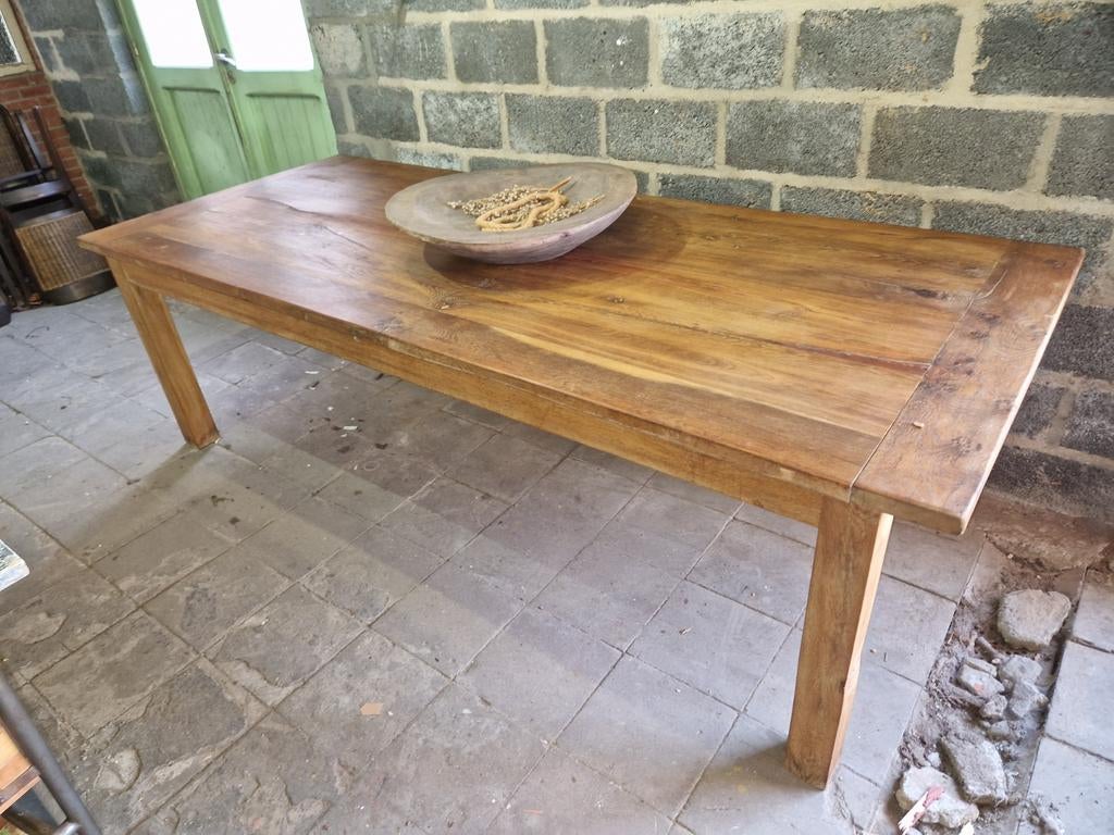 Grote boerentafel 265cm, Huis en Inrichting, Ophalen, Gebruikt, 100 tot 150 cm, 200 cm of meer