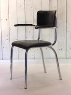 Vintage Chromen Tubax stoel gispen stijl, Ophalen, Gebruikt, Twee, Zwart
