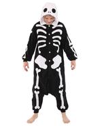 Skelet onesie L-XL Pak Kostuum Zwart Wit Halloween Geraamte, Maat 56/58 (XL), Ophalen of Verzenden, Zo goed als nieuw, Halloween