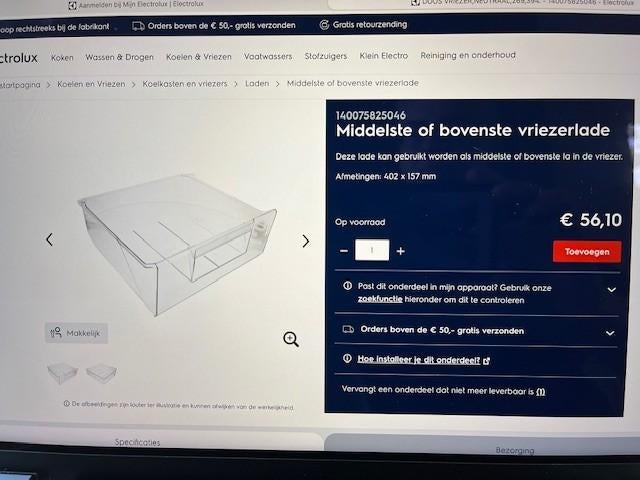 AEG EK7D19S1 | Inbouw koelvriescombinatie | 190 cm | Nofrost - Witgoed Outlet