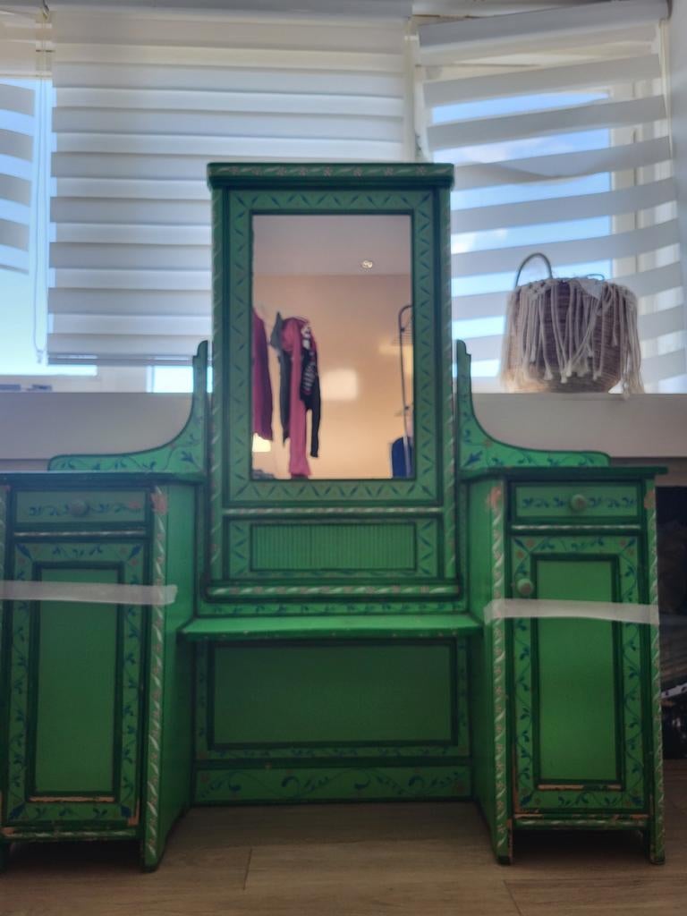 Gratis af te halen: Kaptafel met Syrische beschildering, Ophalen, Gebruikt, 50 tot 100 cm, Minder dan 100 cm