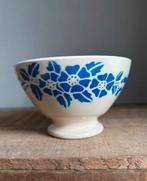 Franse spoelkom blauwe bloem, Ophalen of Verzenden