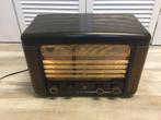 Vintage bakkelieten Philips BX490A buizen radio, Ophalen of Verzenden