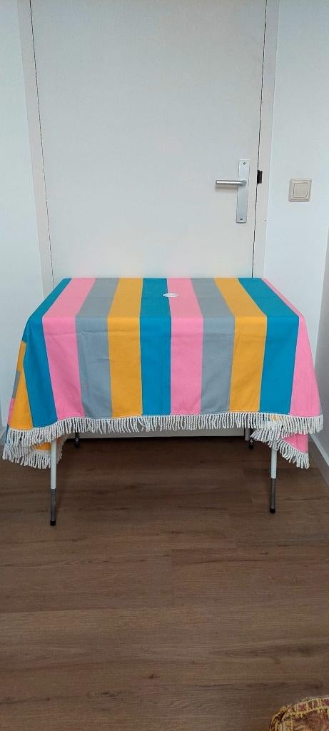 New Vintage parasol retro Bubblegum tuin buiten tafelkleed, Tuin en Terras, Parasols, Eu, Eu, Overige typen, Nieuw