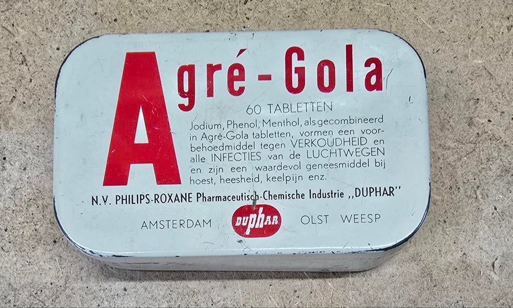Agré-Gola blikje, Verzamelen, Ophalen of Verzenden, Overige