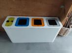 Prullenbak 4 vaks TEAB, Ophalen, Gebruikt, 40 liter of meer, Rvs