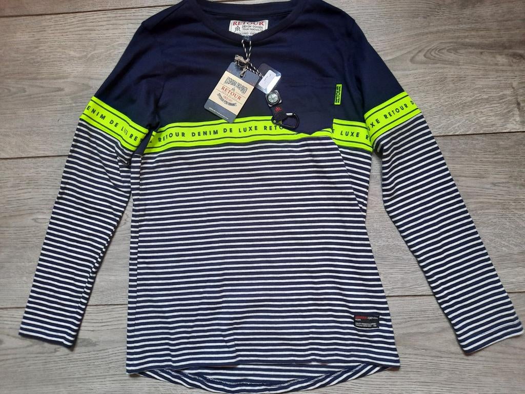 Nieuw! Retour shirt longsleeve blauw maat 146 / 152, Kinderen en Baby's, Kinderkleding | Maat 146, Nieuw, Ophalen of Verzenden