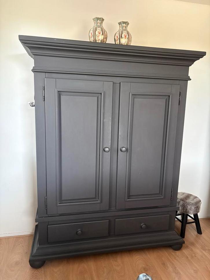 Kledingkast brocante, Huis en Inrichting, Kasten | Kledingkasten, Gebruikt, 200 cm of meer, 100 tot 150 cm, 50 tot 75 cm, Met lade(s)