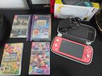 Nintendo switch lite koraalroze + 4 spellen en hoes te koop., Spelcomputers en Games, Spelcomputers | Nintendo Switch Lite, Ophalen