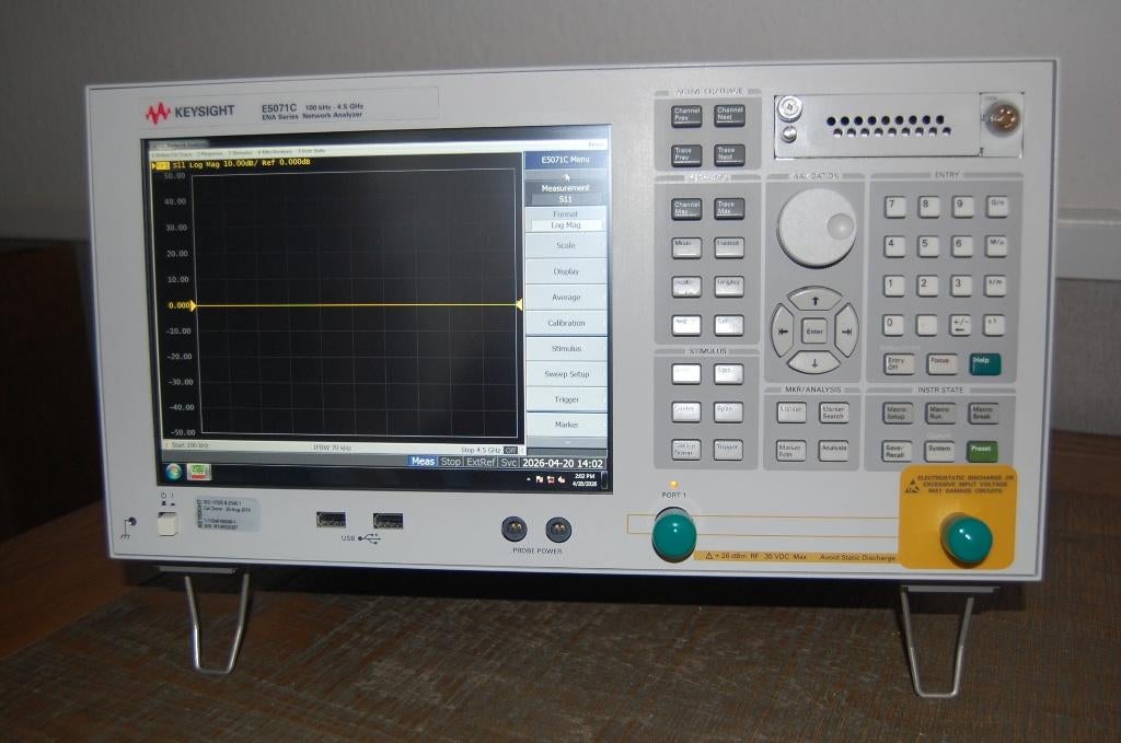 Keysight E5071C Network Analyzer 100 KHz  4.5 GHz met opties, Ophalen of Verzenden, Zo goed als nieuw, Overige meters