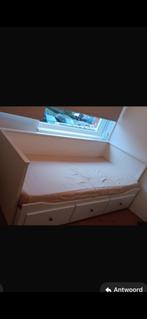 Bed, Huis en Inrichting, Slaapkamer | Bedden, Ophalen, Eenpersoons, Wit, Zo goed als nieuw