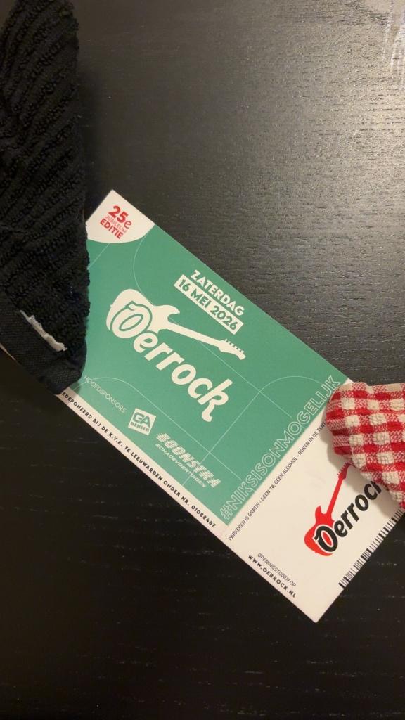 Oerrock tickets zaterdag, Tickets en Kaartjes, Evenementen en Festivals, Eén persoon