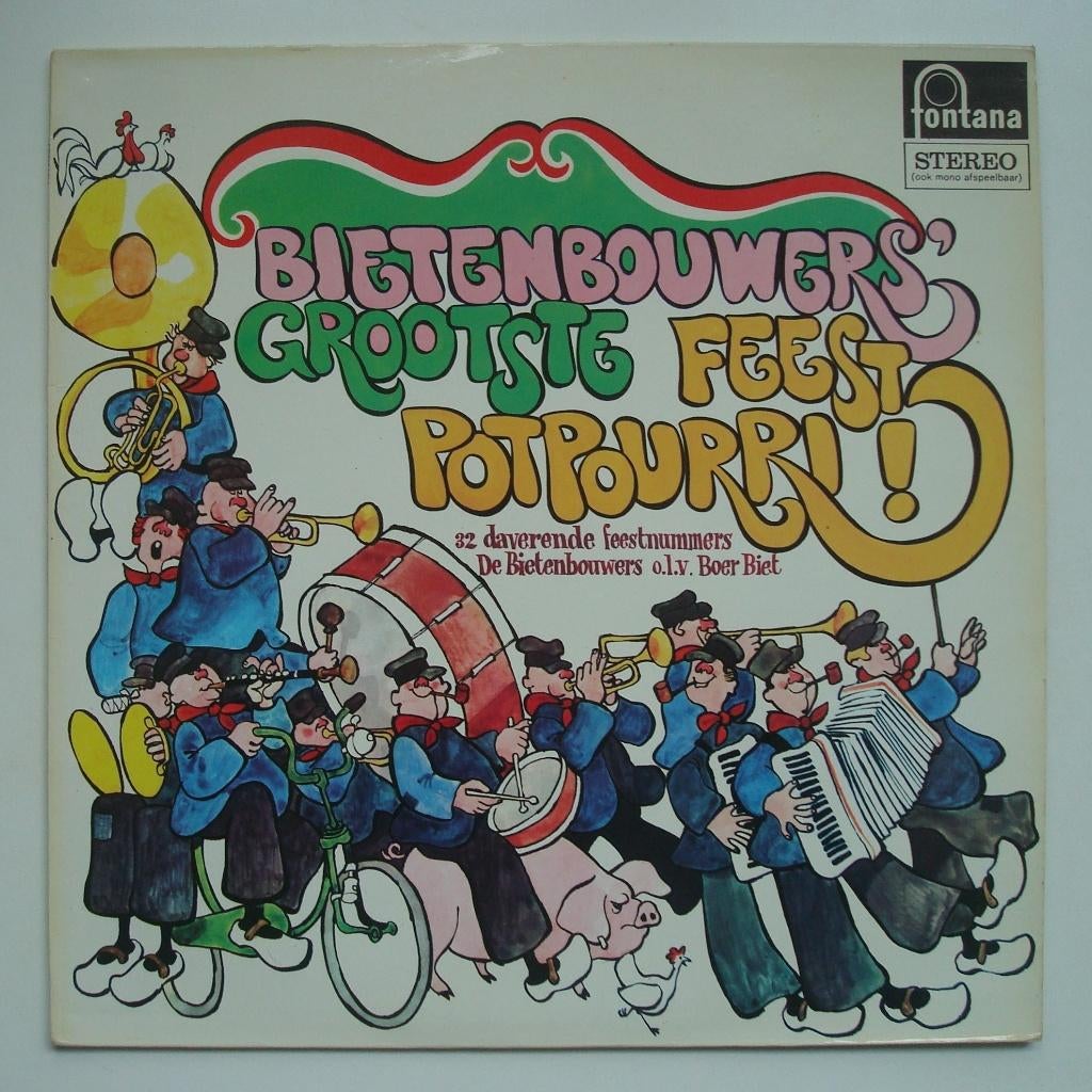 Bietenbouwers Grootste Feestpotpourri, originele lp uit 1967, Ophalen, Gebruikt, 12 inch, Overige genres