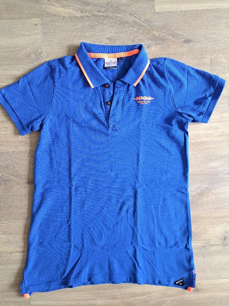 Retour polo blauw/oranje maat 15/16 (170/176), Kinderen en Baby's, Kinderkleding | Maat 170, Ophalen of Verzenden, Zo goed als nieuw