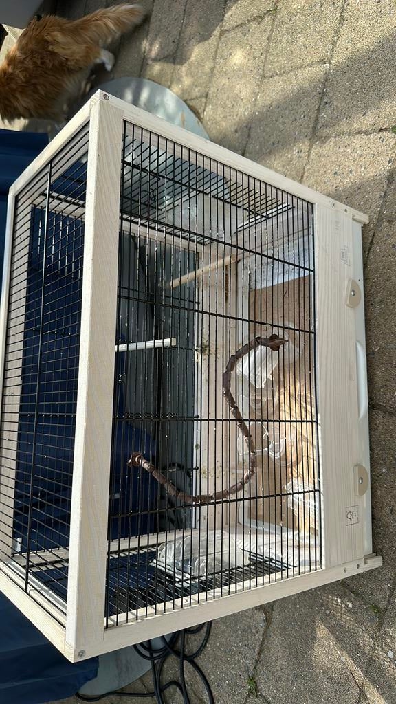 Vogelkooi van terplast, Dieren en Toebehoren, Ophalen, Gebruikt, Hout, Vogelkooi