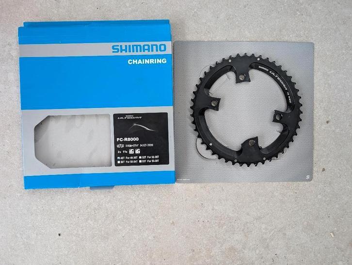 Shimano voorblad FC-R8000 46T (200km mee gereden)(46 tanden), Fietsen en Brommers, Fietsonderdelen, Zo goed als nieuw, Overige typen