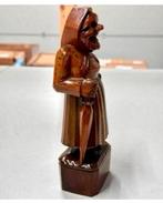 Antiek 1960 hout hand gesneden Figuur vrouw dame wandelstok, Ophalen of Verzenden