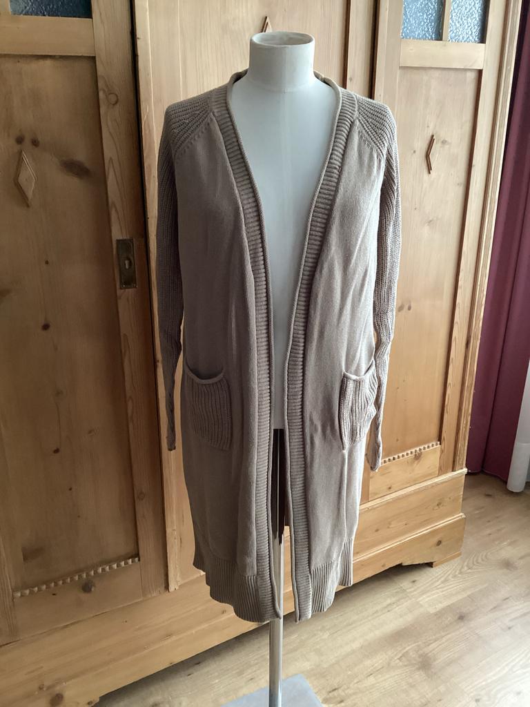 Lang beige vest Esprit 38 M zakken en ceintuur als nieuw, Ophalen of Verzenden, Zo goed als nieuw, Maat 38/40 (M), Beige