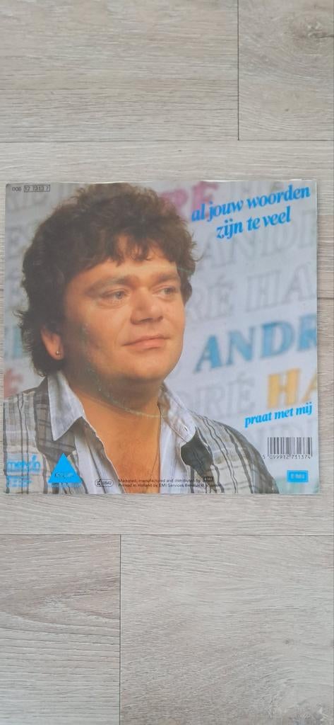 Singel Andre Hazes Al jouw woorden zijn te veel., Cd's en Dvd's, Ophalen of Verzenden, Zo goed als nieuw, Overige formaten, Levenslied of Smartlap
