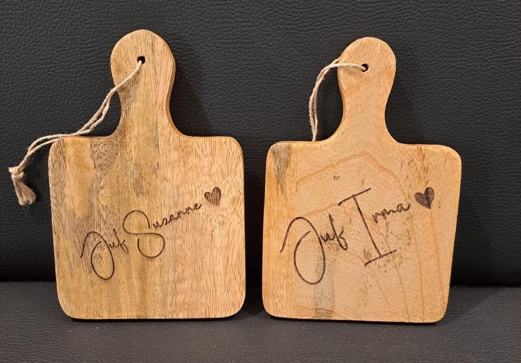 Mini borrelplank juf bedankt, juffendag, Ophalen of Verzenden, Nieuw