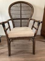Pauwen stoel, Gebruikt, Bruin, Riet of Rotan, Ophalen of Verzenden