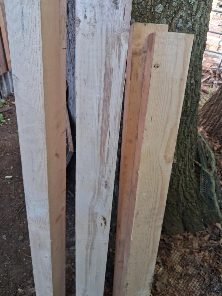 Vuren houten balkjes., Doe-het-zelf en Verbouw, Hout en Planken, Ophalen, Nieuw, Vuren, Balk