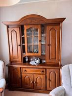 Antieke eikenhouten buffetkast met vitrine, Ophalen